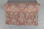 Tissu de lin à fond crème, décoré de vases et de fleurs stylisées roses, image 4/5