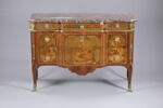 Commode marqueterie à deux tiroirs, image 1/9