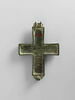 Volet d'un encolpion ou d'une croix reliquaire: Christ entre la Vierge et saint Jean-Baptiste., image 2/2