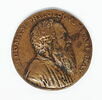 Médaille : Tommaso Rangoni / un aigle (Jupiter) apportant un enfant (Hercule) à une femme nue étendue (Junon), la création de la voie lactée, image 1/2