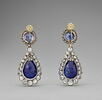 Boucle d'oreille, d'une paire (avec OA 11033) de la parure de la reine Marie-Amélie et de la Reine Hortense., image 2/3