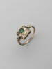 Bague en or émaillé avec pierre verte (émeraude ?), image 1/2