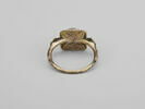 Bague en or émaillé avec pierre verte (émeraude ?), image 2/2