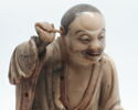 Le luohan Najia Xina 那伽犀那 en train de se gratter l'oreille, image 6/7