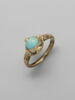 Bague en argent doré avec turquoise, image 1/2