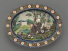 Plat ovale : Allégorie du Printemps (Flore) ou 
