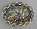 Plat ovale : Allégorie du Printemps (Flore) ou 