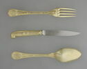 Couvert et couteau à dessert aux armes de Victor-Amédée, roi de Sardaigne, et de Maria-Antonia d'Espagne, image 1/11
