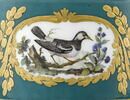 Seau à verre à fond vert, à décor d'oiseaux et de papillons, du service 