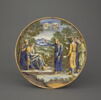 Plat rond : Joseph expliquant le songe du Pharaon, image 1/2