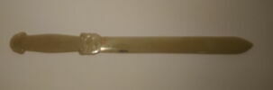 Coupe-papier en jade, manche strié, image 2/3