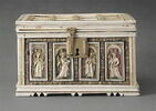 Coffret - boîte à jeux : scènes religieuses, saints, anges musiciens, image 2/9