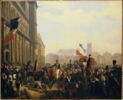 Louis-Philippe, duc d'Orléans, lieutenant général du royaume, arrive à l'Hôtel de ville de Paris, 31 juillet 1830., image 3/3
