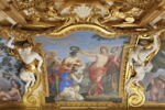 Plafond : Salle des Saisons -Apollon et les Muses,  au dessus de la corniche, côté nord,, image 3/9