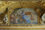 Plafond : Salon de la paix : La déesse de l'Agriculture encourageant les travaux de la campagne (ou l'Abondance), au dessus de la corniche, côté nord., image 4/6