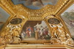 Plafond : Salle de Septime Sévère - Mucius Scaevola, au dessus de la corniche, côté sud., image 2/7