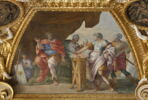 Plafond : Salle de Septime Sévère - Mucius Scaevola, au dessus de la corniche, côté sud., image 4/7