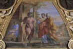 Plafond : Salle de Septime Sévère - Les députés du Sénat apportant la pourpre à Cincinnatus, au dessus de la corniche, côté nord., image 5/6