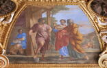 Plafond : Salle de Septime Sévère - Les députés du Sénat apportant la pourpre à Cincinnatus, au dessus de la corniche, côté nord., image 3/6