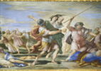 Plafond : Salle de Septime Sévère - L'enlèvement des Sabines, au dessus de la corniche, côté ouest,, image 22/23