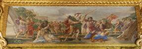 Plafond : Salle de Septime Sévère - L'enlèvement des Sabines, au dessus de la corniche, côté ouest,, image 3/23