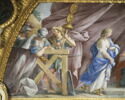 Plafond : Salle de Septime Sévère - La Continence de Scipion, au dessus de la corniche, côté est., image 13/15