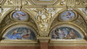 Plafond : Salle des Antonins - La Continence et la Vertu, au dessus de la corniche, côté ouest au centre., image 5/6