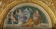 Plafond : Salle des Antonins - La Continence et la Vertu, au dessus de la corniche, côté ouest au centre., image 1/6