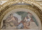 Plafond : Salle des Antonins - La Tempérance et la Paix, au dessus de la corniche, côté est, au nord, image 7/7