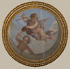 Plafond : Salle des Antonins - Les Génies de la Justice (deux Amours dont l'un tient un fil à plomb et l'autre une balance), sur la voûte, côté est au centre., image 3/6