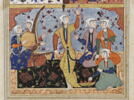 Sindokht observe Zal et Rudabah célébrer leur union (page d'un 