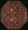 Tapis octogonal à décor de treillis floral, image 1/4