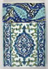 Carreau de bordure à fleurons rumi et feuilles dentelées décorées d'un nuage tchi, image 3/3