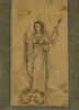 Missionnaire jésuite ; Femme debout sur une tête de monstre (page d'album), image 9/9