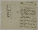 Lettre autographe signée du curé de Saint-Sulpice à Eugène Delacroix concernant la chapelle des Saints-Anges de l'église de Saint-Sulpice, image 1/2