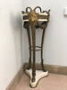 Trépied de bronze et marbre blanc, style Louis XVI, image 1/3